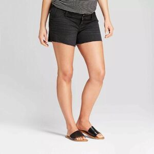 Maternity Crossover Panel Midi Jean Short, SIZE 8
